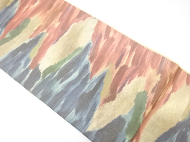 JAPANESE KIMONO / ANTIQUE FUKURO OBI / SILK / WOVEN MIST